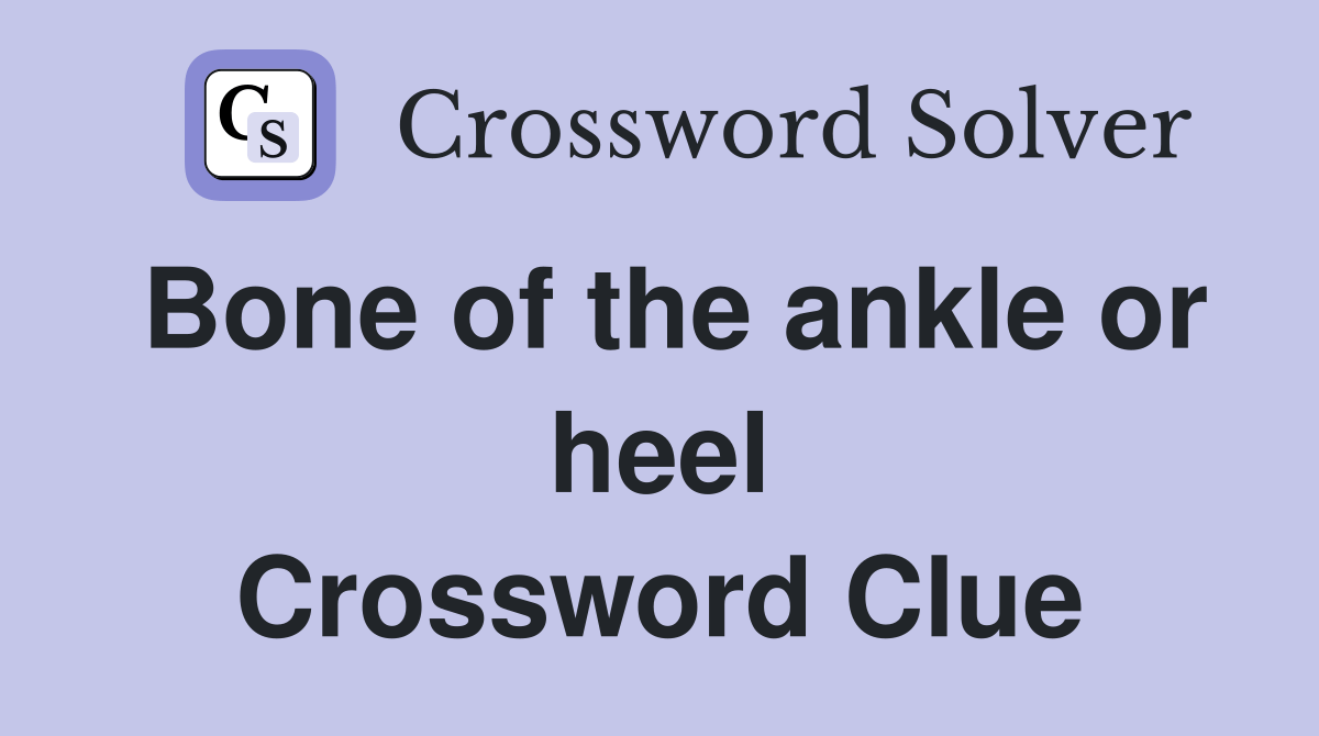 Bone of the ankle or heel Crossword Clue Answers Crossword Solver
